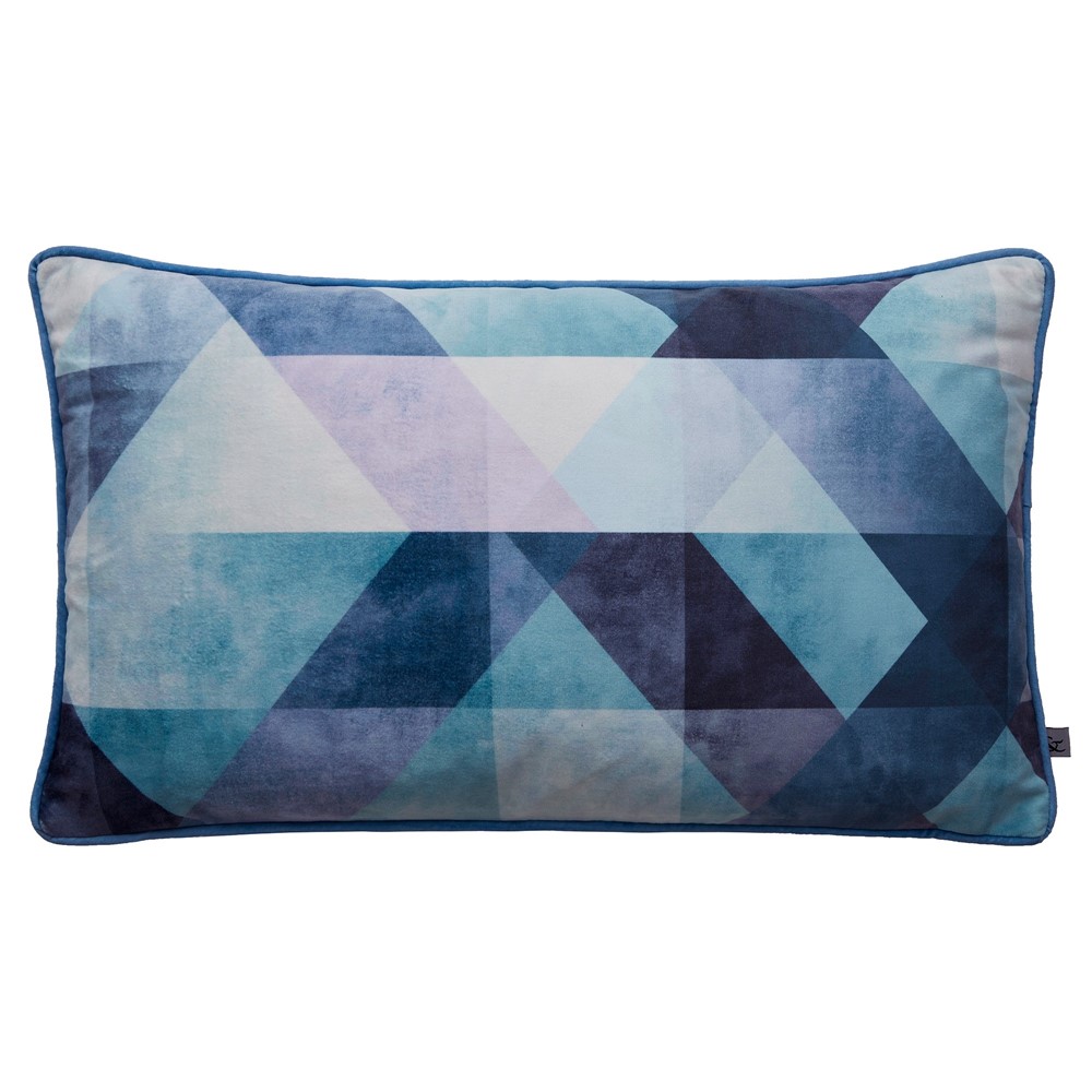 Dimension Geometric Cushion by Graham & Brown in Blue